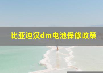 比亚迪汉dm电池保修政策