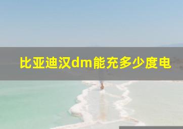 比亚迪汉dm能充多少度电