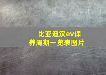 比亚迪汉ev保养周期一览表图片