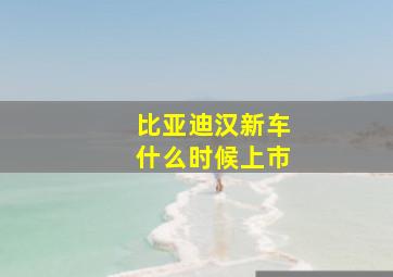 比亚迪汉新车什么时候上市