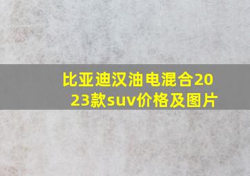 比亚迪汉油电混合2023款suv价格及图片