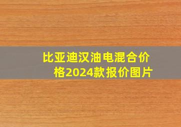 比亚迪汉油电混合价格2024款报价图片