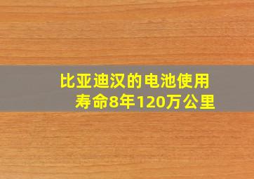 比亚迪汉的电池使用寿命8年120万公里