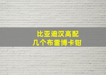 比亚迪汉高配几个布雷博卡钳