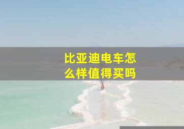 比亚迪电车怎么样值得买吗