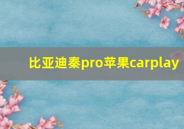 比亚迪秦pro苹果carplay