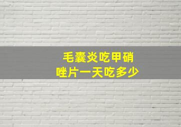 毛囊炎吃甲硝唑片一天吃多少