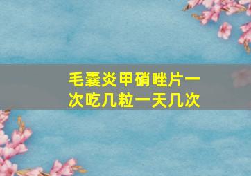 毛囊炎甲硝唑片一次吃几粒一天几次