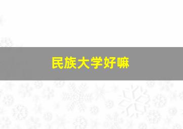 民族大学好嘛