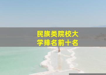 民族类院校大学排名前十名