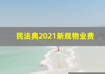 民法典2021新规物业费