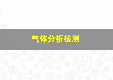 气体分析检测