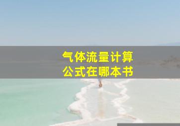 气体流量计算公式在哪本书