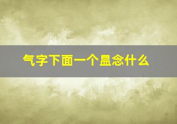 气字下面一个昷念什么