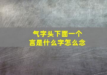 气字头下面一个言是什么字怎么念