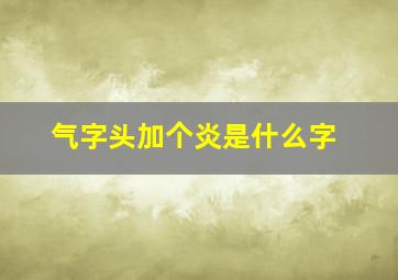 气字头加个炎是什么字