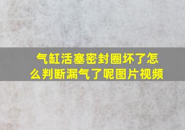 气缸活塞密封圈坏了怎么判断漏气了呢图片视频