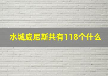 水城威尼斯共有118个什么