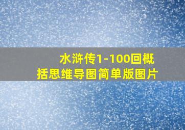 水浒传1-100回概括思维导图简单版图片