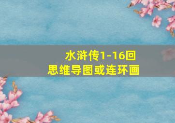 水浒传1-16回思维导图或连环画