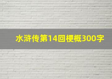 水浒传第14回梗概300字