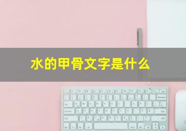 水的甲骨文字是什么