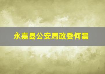 永嘉县公安局政委何磊