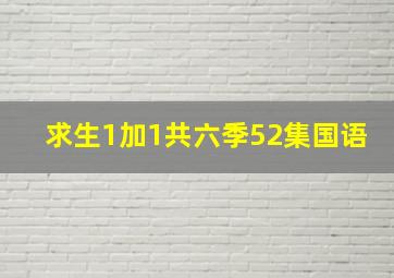 求生1加1共六季52集国语