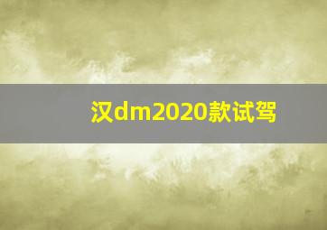 汉dm2020款试驾