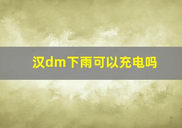 汉dm下雨可以充电吗