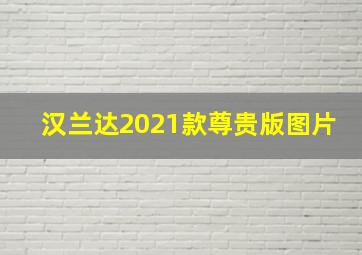 汉兰达2021款尊贵版图片