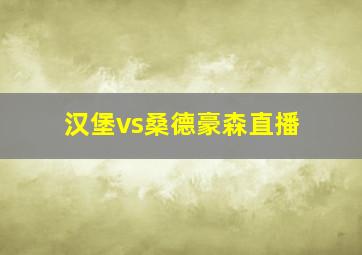 汉堡vs桑德豪森直播