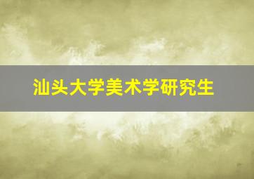 汕头大学美术学研究生