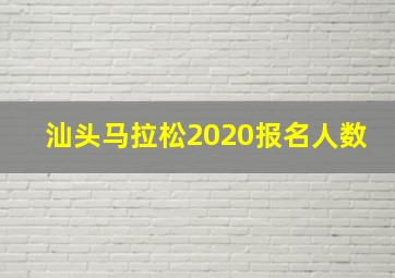 汕头马拉松2020报名人数