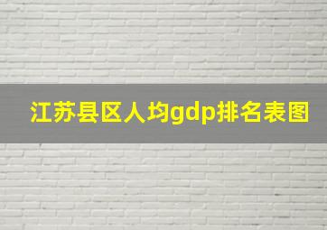 江苏县区人均gdp排名表图