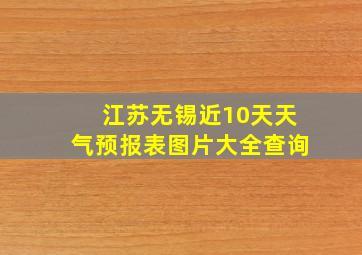 江苏无锡近10天天气预报表图片大全查询