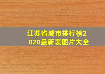 江苏省城市排行榜2020最新表图片大全