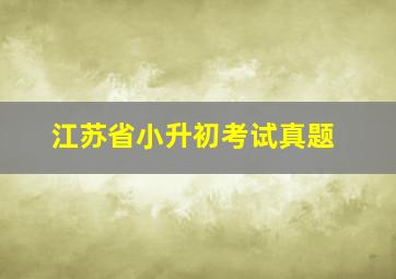 江苏省小升初考试真题