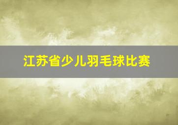 江苏省少儿羽毛球比赛