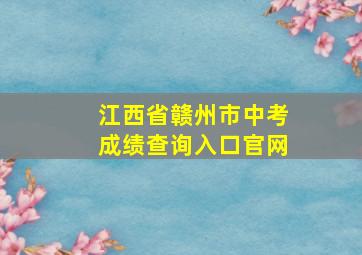 江西省赣州市中考成绩查询入口官网