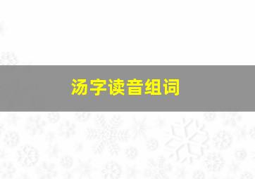 汤字读音组词