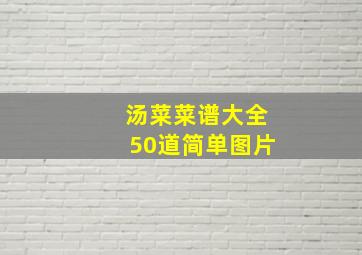 汤菜菜谱大全50道简单图片