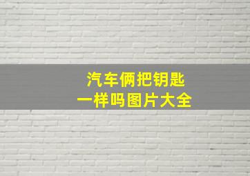 汽车俩把钥匙一样吗图片大全