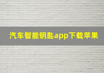 汽车智能钥匙app下载苹果