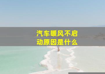 汽车暖风不启动原因是什么