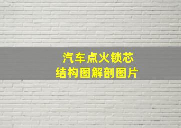 汽车点火锁芯结构图解剖图片