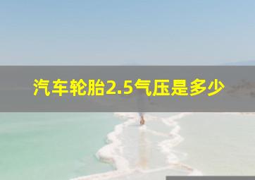 汽车轮胎2.5气压是多少