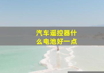 汽车遥控器什么电池好一点