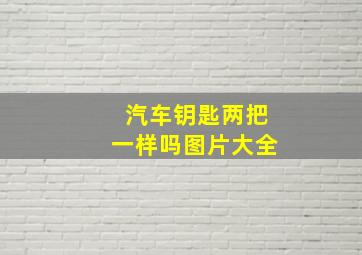 汽车钥匙两把一样吗图片大全