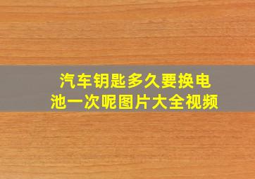 汽车钥匙多久要换电池一次呢图片大全视频